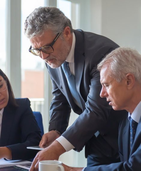 Advisor guiding a student through their application